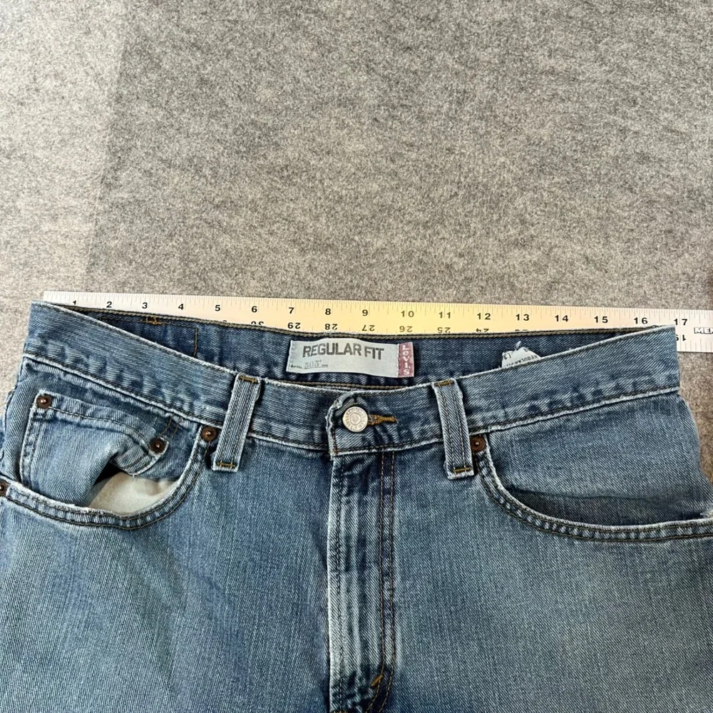 Levi's Mens 505 Regular Fit Blue Denim Jeans 33x34 Straight Leg Workwear Casual